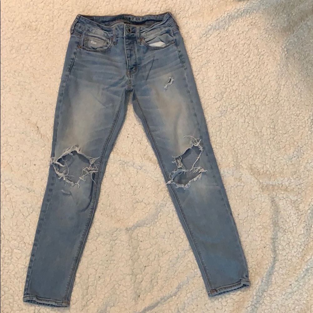 American Eagle distressed boyfriend jeans